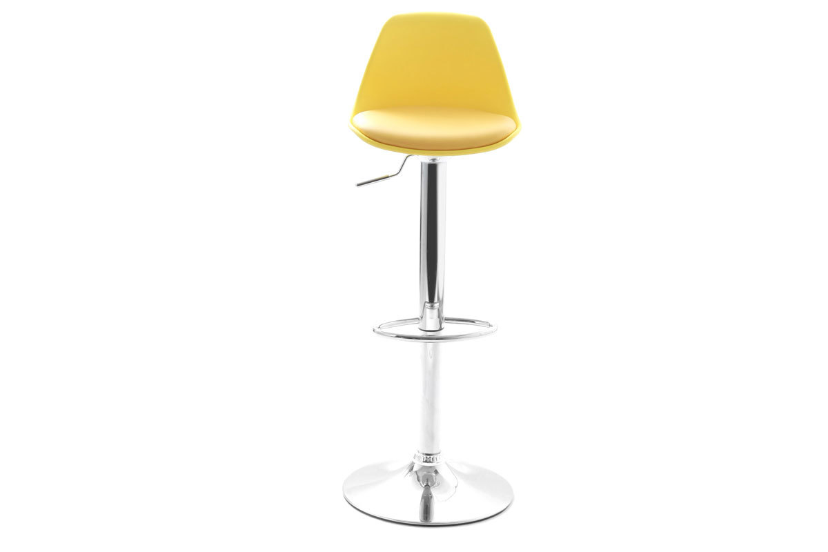 2 Design-Barhocker STEEVY Gelb