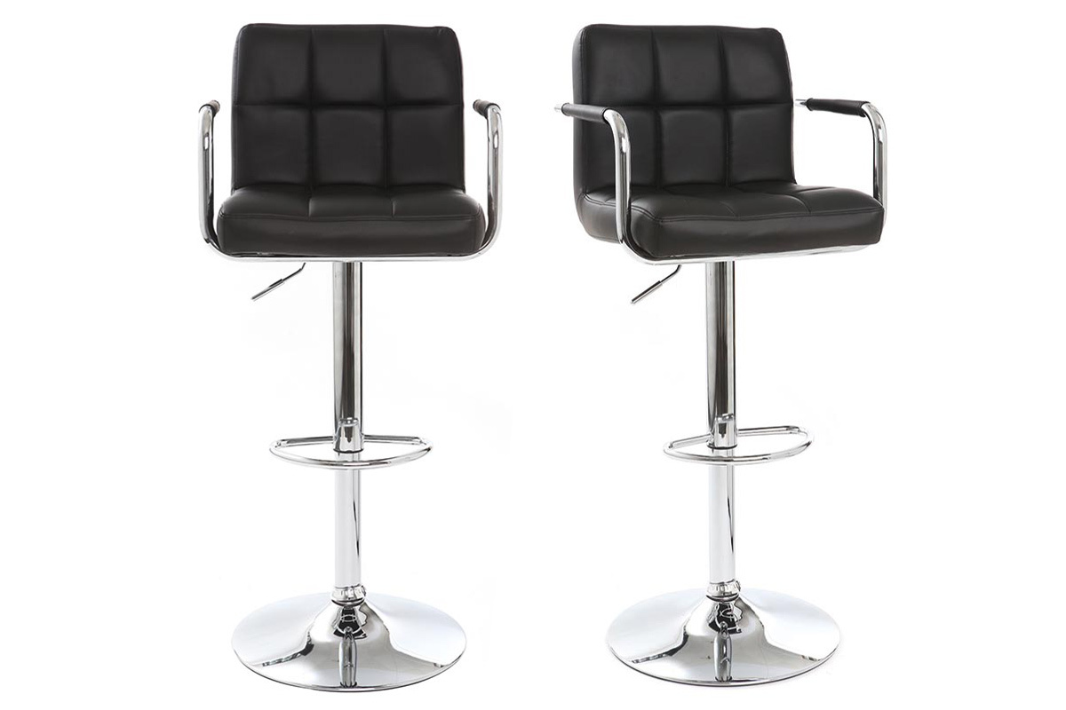 2 Design-Barhocker WILLORD Schwarz