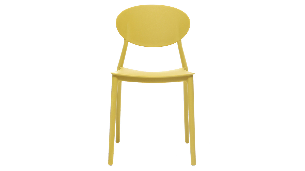2 Design-Stühle Gelb Polypropylen ANNA