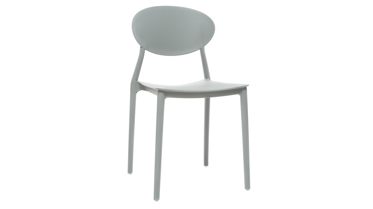 2 Design-Sthle Grau Polypropylen ANNA