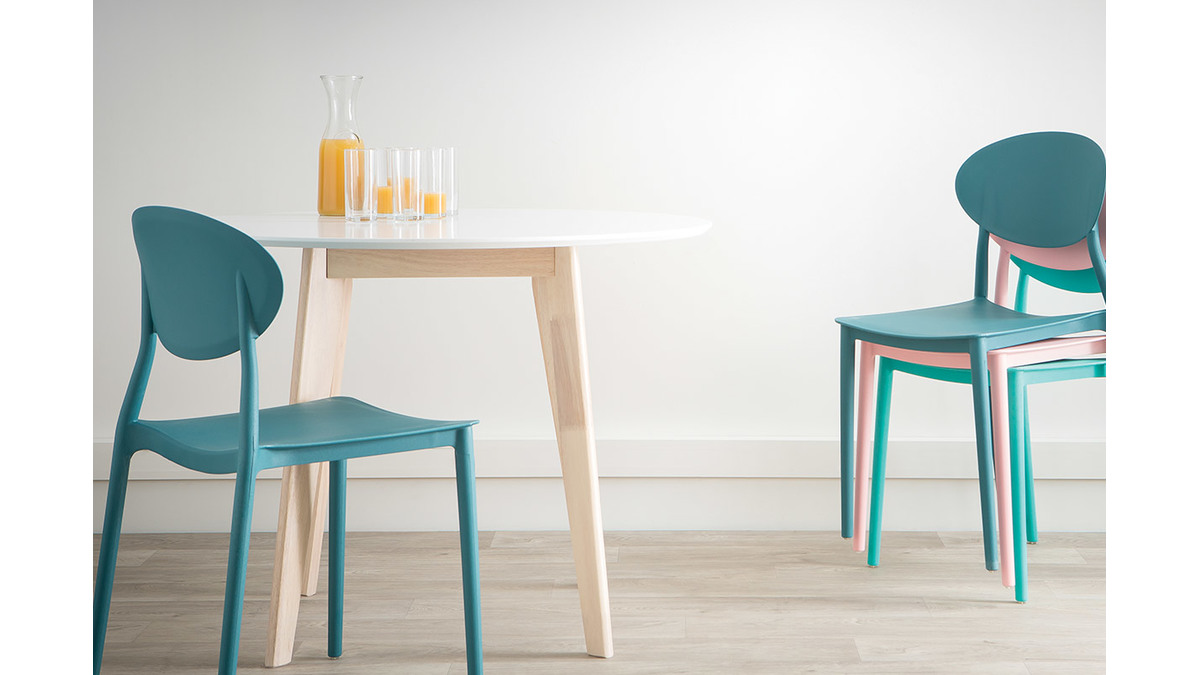 2 Design-Sthle Grau Polypropylen ANNA