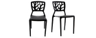 2 Design-Stühle KATIA Schwarz