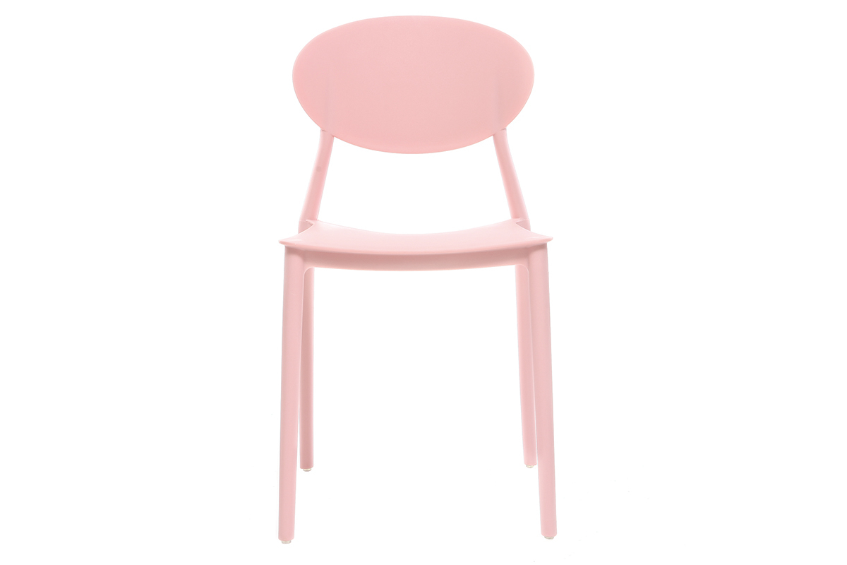 2 Design-St�hle Rosa Polypropylen ANNA