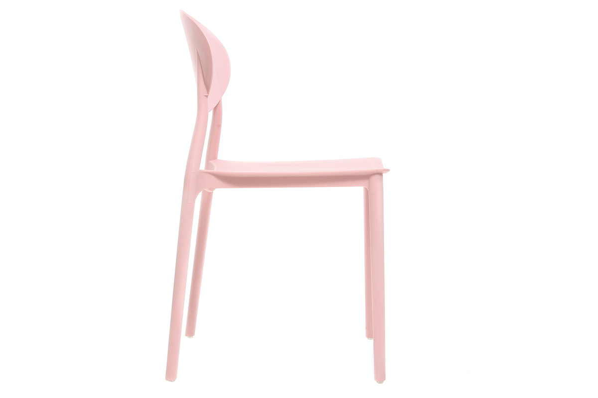 2 Design-St�hle Rosa Polypropylen ANNA