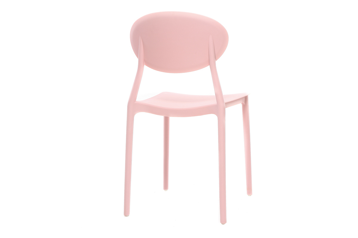 2 Design-St�hle Rosa Polypropylen ANNA