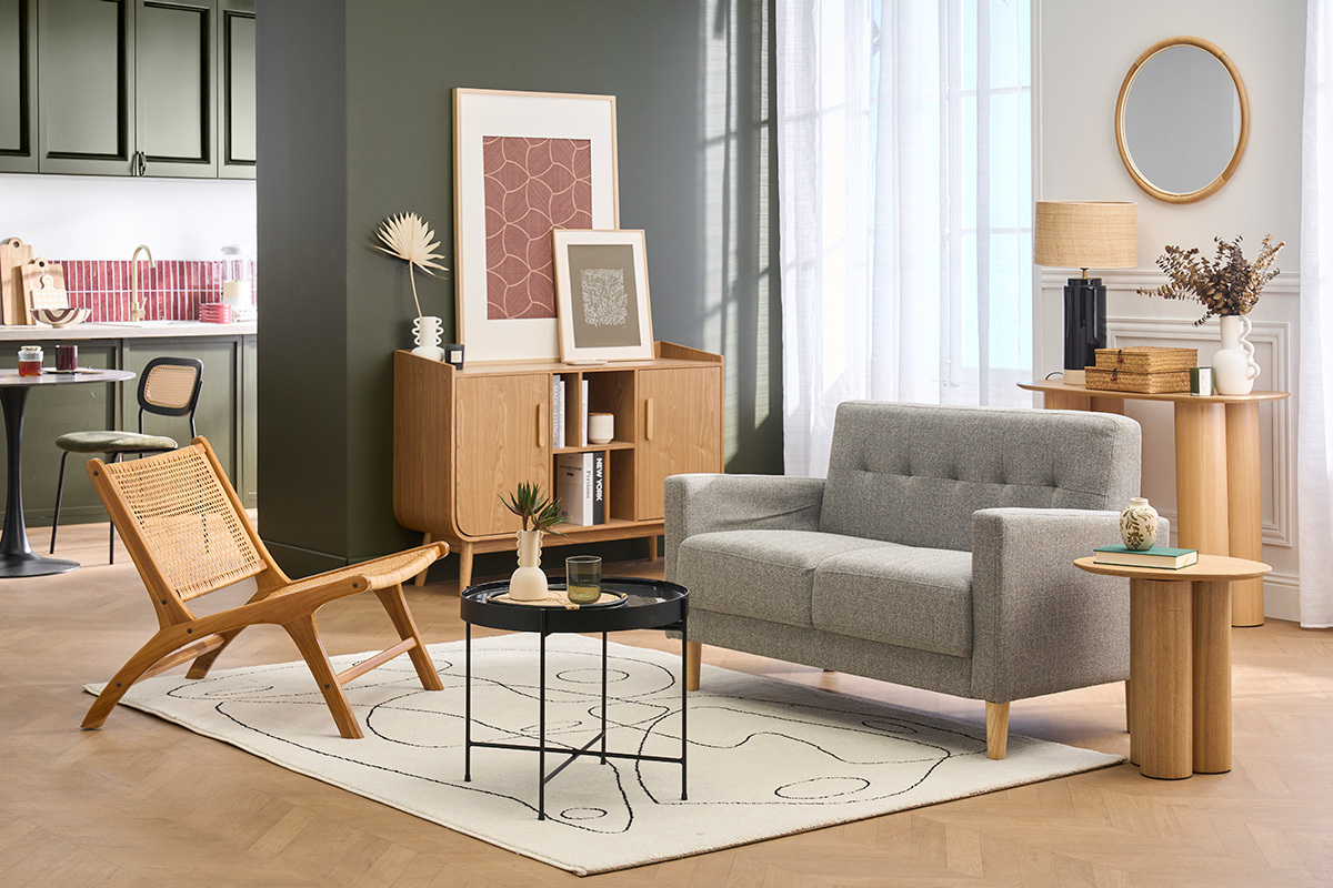 2-er Designer-Sofa MOON beige