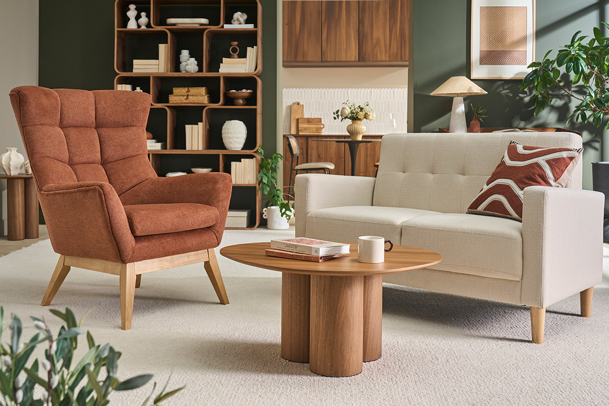 2-er Designer-Sofa MOON beige