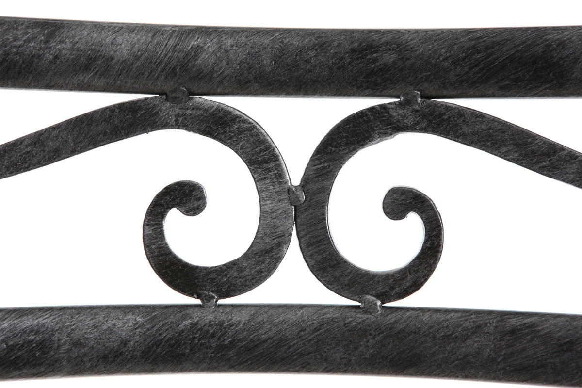 2 Kchensthle im Barockstil Metall VENEZIA Schwarz