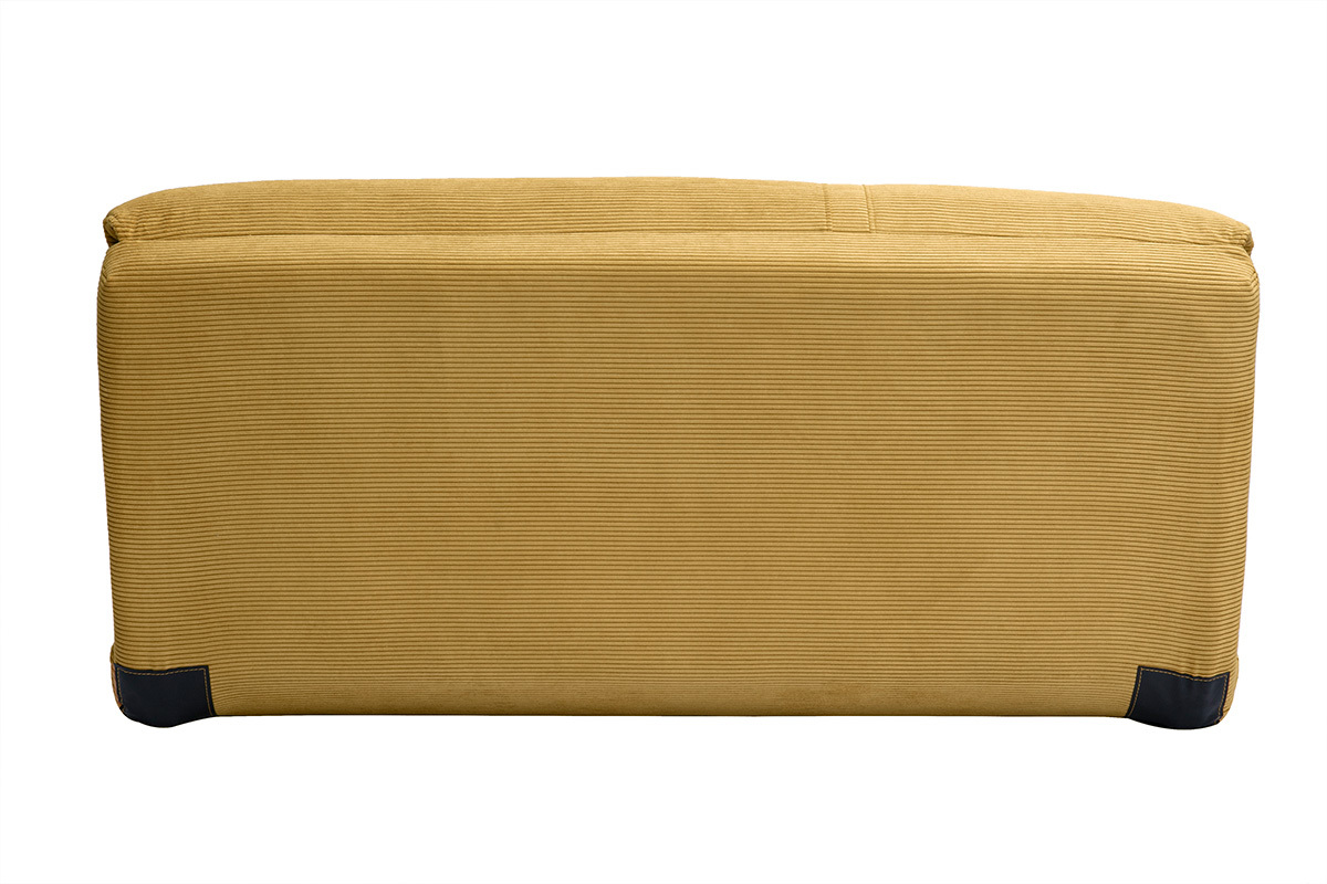 2-Sitzer Schlafsessel aus gelbem Curry-Cordstoff SPENCER