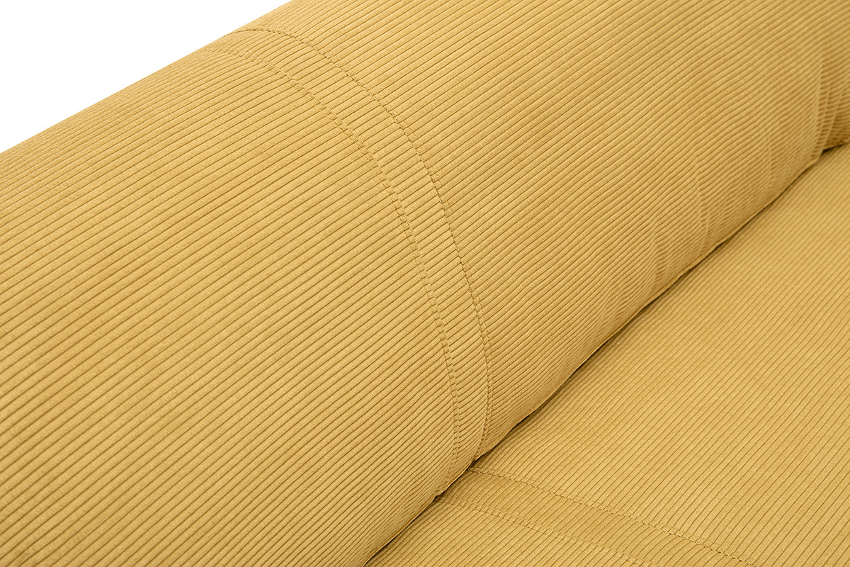 2-Sitzer Schlafsessel aus gelbem Curry-Cordstoff SPENCER