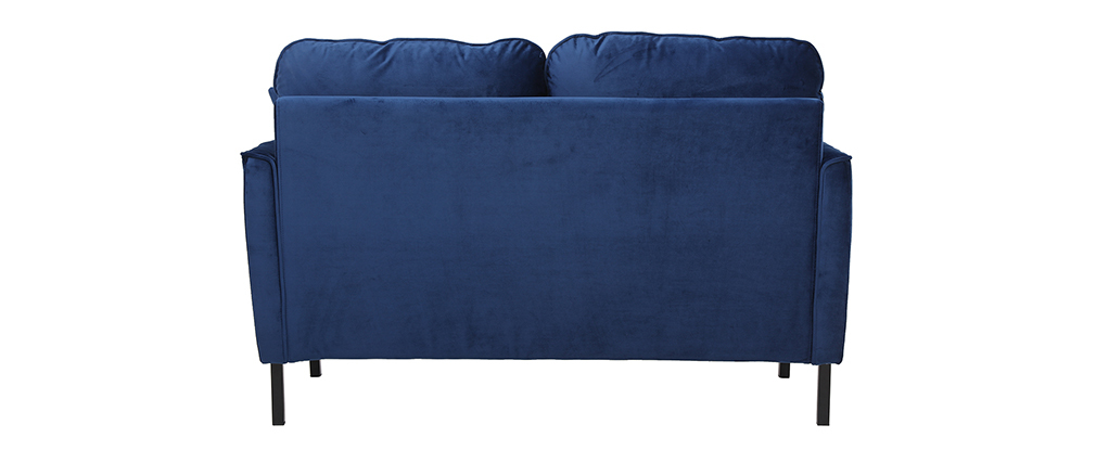 2-Sitzer-Sofa aus blauem Samt BEKA - Miliboo