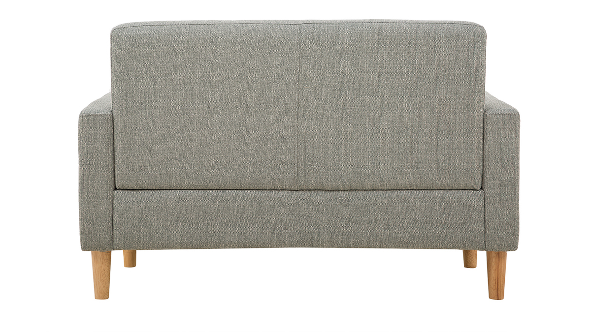 2-Sitzer Sofa aus grauem Stoff MOON
