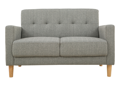 2-Sitzer Sofa aus grauem Stoff MOON