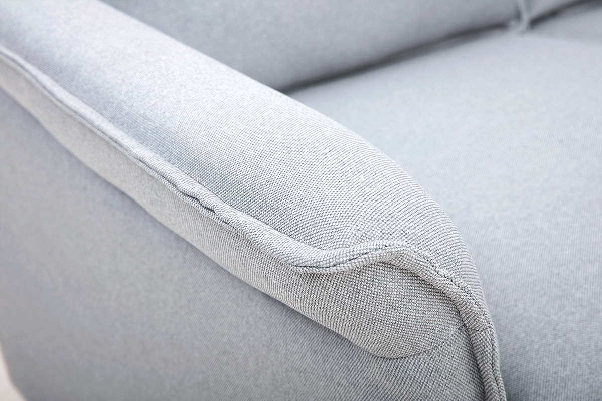2-Sitzer-Sofa aus hellgrauem Stoff CLIFF
