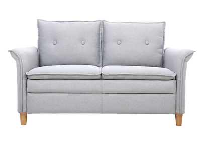 2-Sitzer-Sofa aus hellgrauem Stoff CLIFF