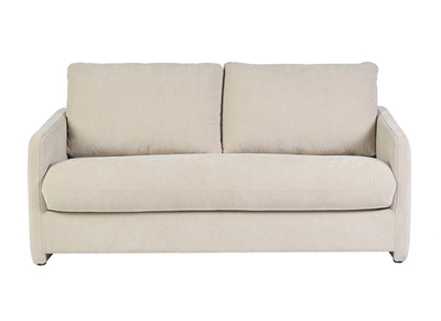 2-Sitzer-Sofa aus strukturierter Samtoptik-Beige PAULIN