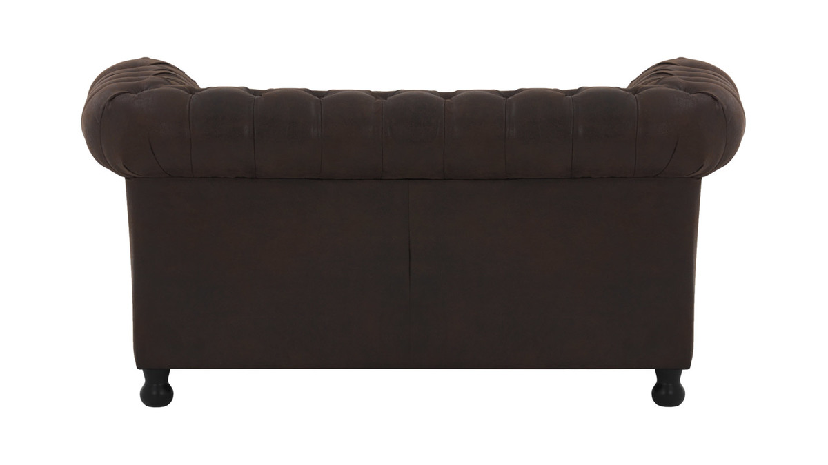 2-Sitzer-Sofa Vintage Braun CHESTERFIELD