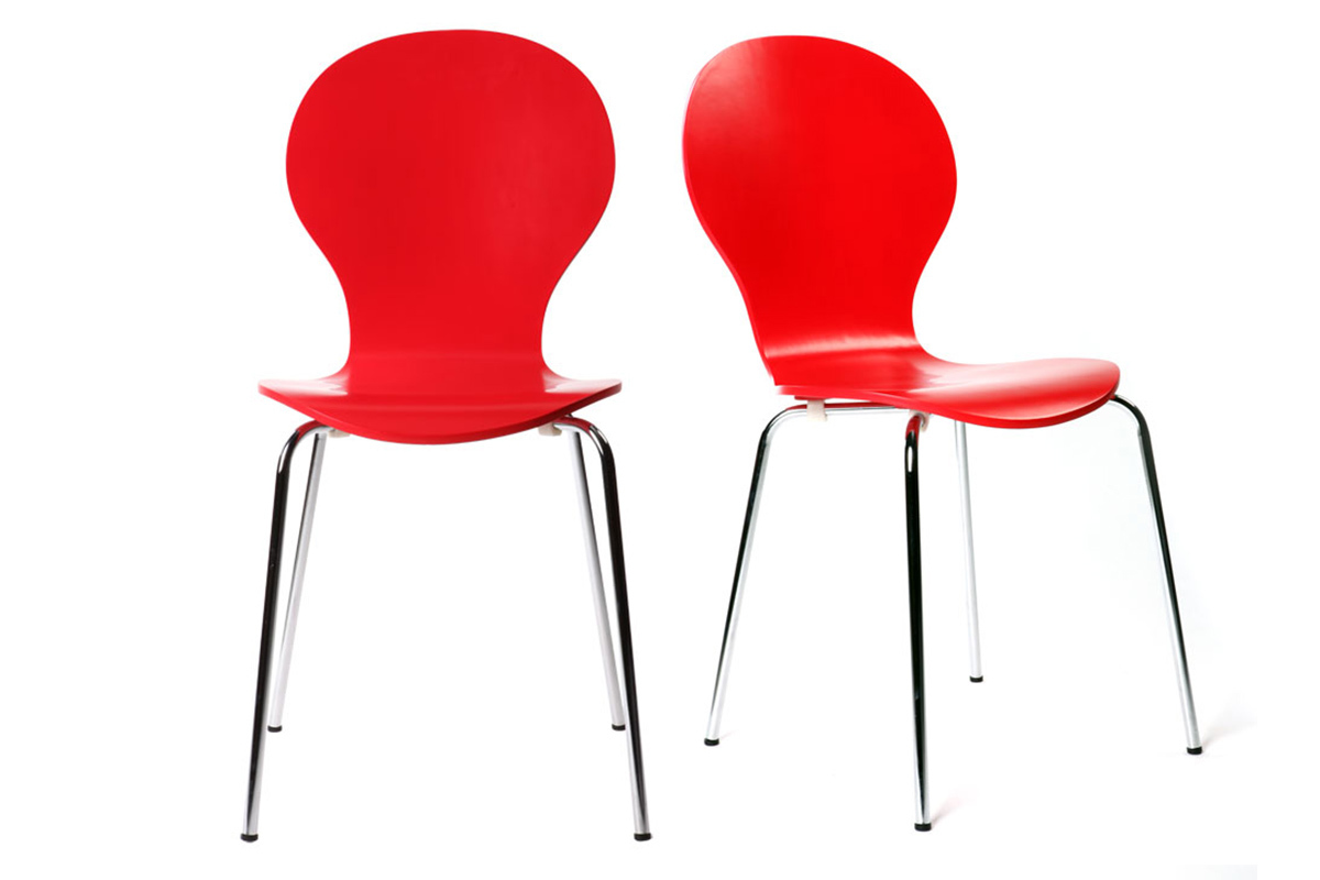 2 stapelbare St�hle NEW ABIGAIL Rot