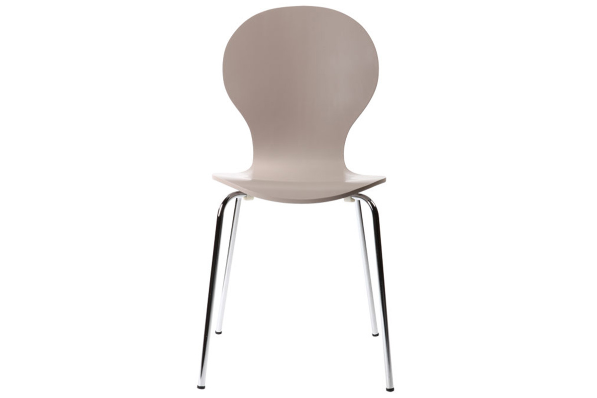 2 stapelbare St�hle NEW ABIGAIL Taupe