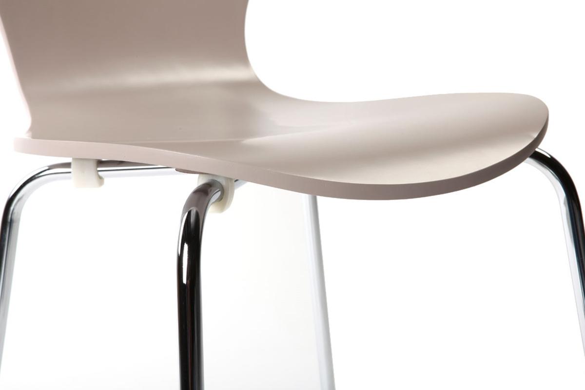 2 stapelbare St�hle NEW ABIGAIL Taupe