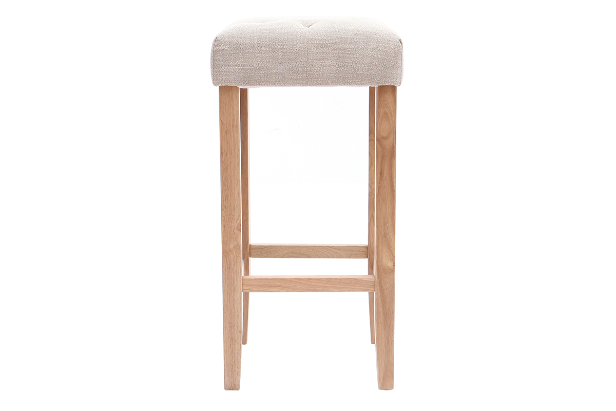 2er-Set Barhocker, Naturbeiger Stoff, H�he 75 cm RIVOLI