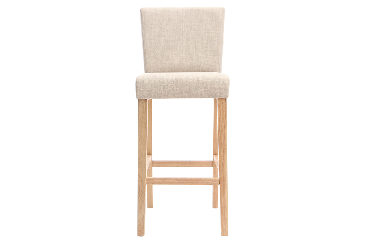 2er-Set Barhocker, naturfarbener Stoff, H�he 75 cm EDGAR