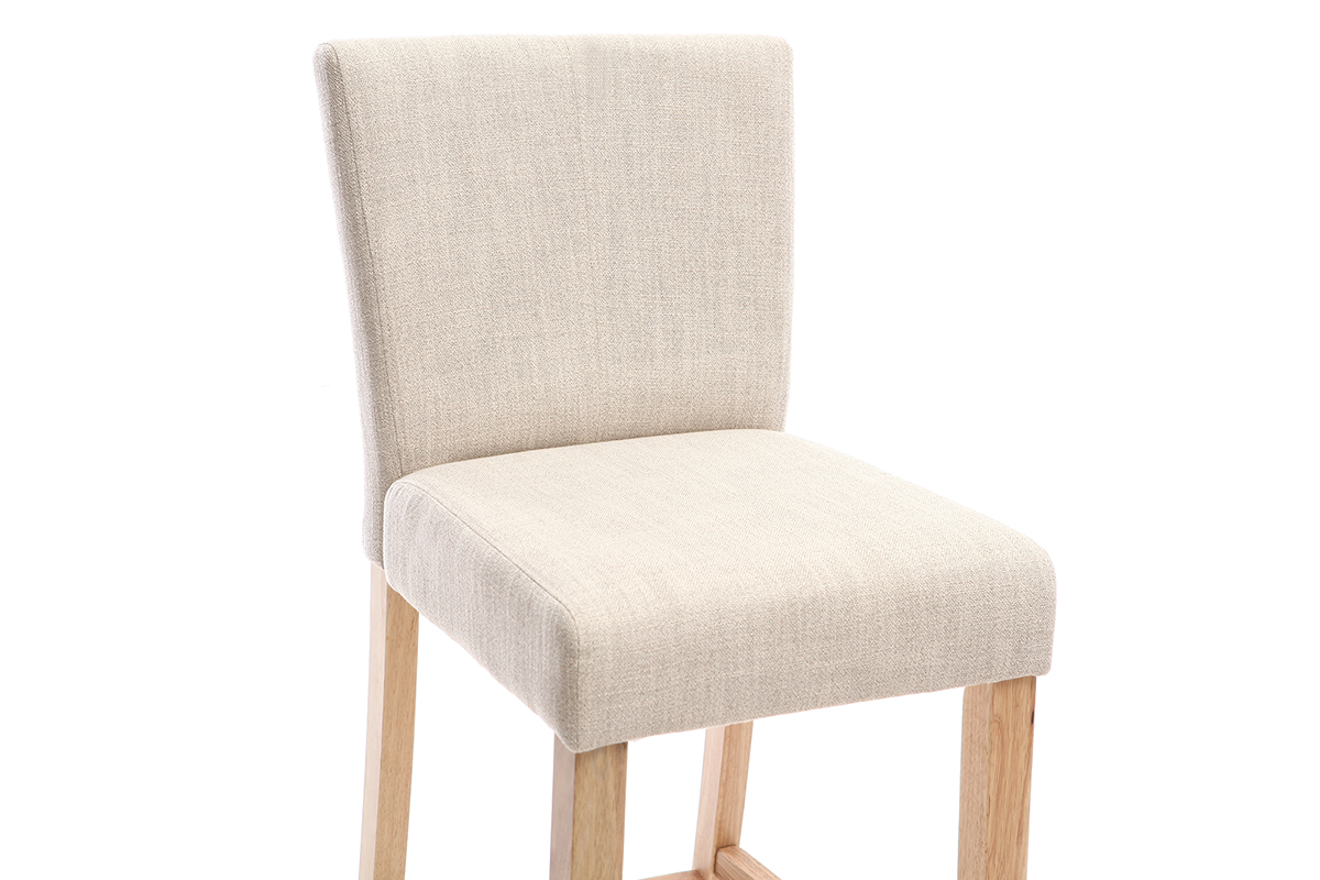 2er-Set Barhocker, naturfarbener Stoff, H�he 75 cm EDGAR