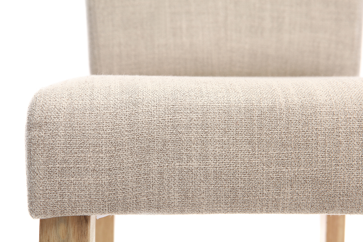 2er-Set Barhocker, naturfarbener Stoff, H�he 75 cm EDGAR