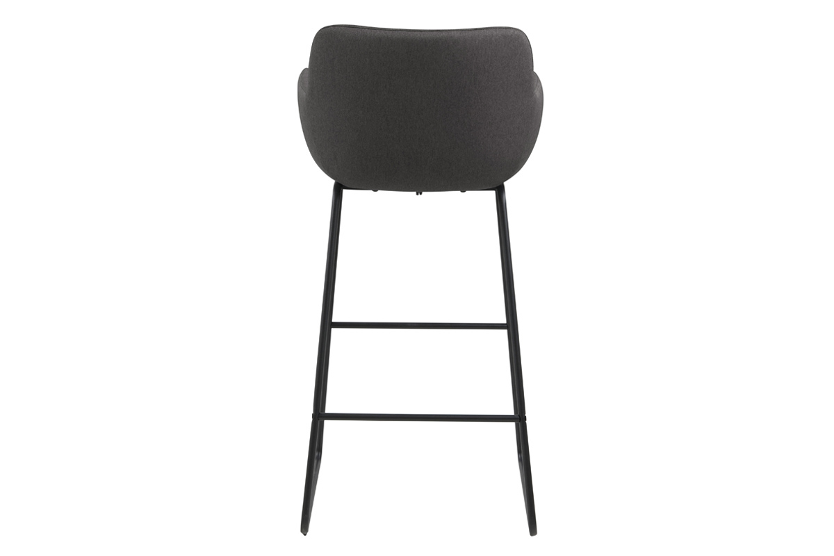 2er-Set Barhocker Stoff Dunkelgrau H75cm AMICA