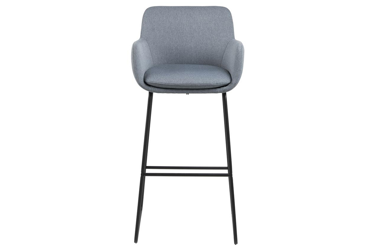 2er-Set Barhocker Stoff Hellgrau Hhe 75cm AMICA