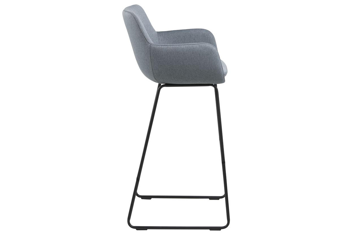 2er-Set Barhocker Stoff Hellgrau Hhe 75cm AMICA