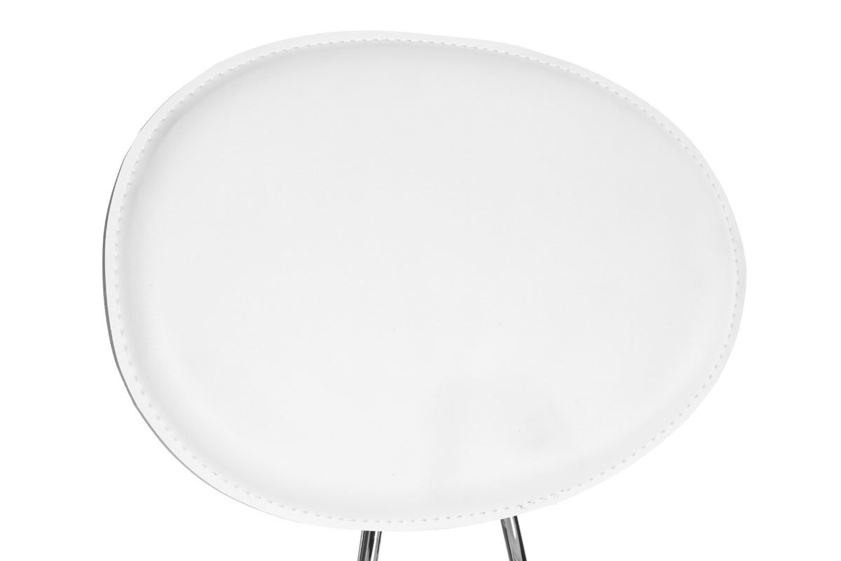 2er-Set Design-Bar-/K�chenhocker Wei� OVALY