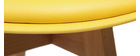 2er-Set Design-Barhocker Gelb und Holz 65 cm PAULINE