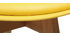2er-Set Design-Barhocker Gelb und Holz 65 cm PAULINE