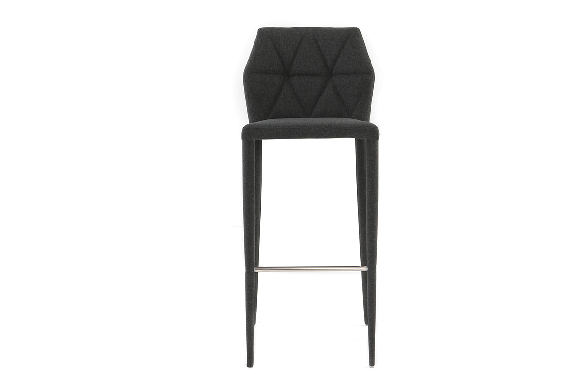 2er-Set Design-Barhocker Grau KARLA
