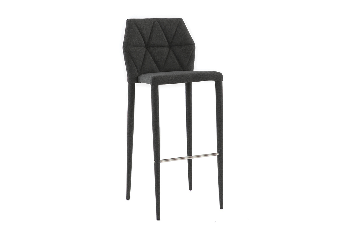 2er-Set Design-Barhocker Grau KARLA