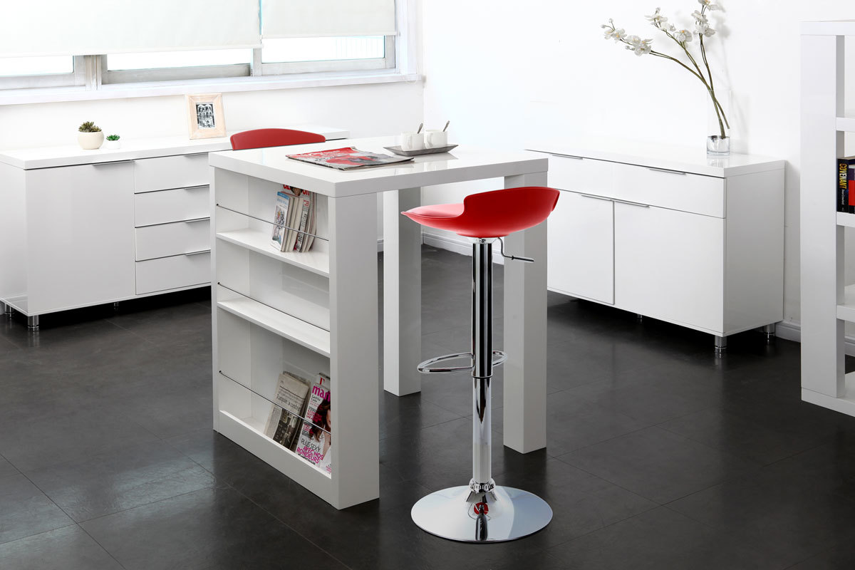 2er-Set Design-Barhocker Rot NOVA