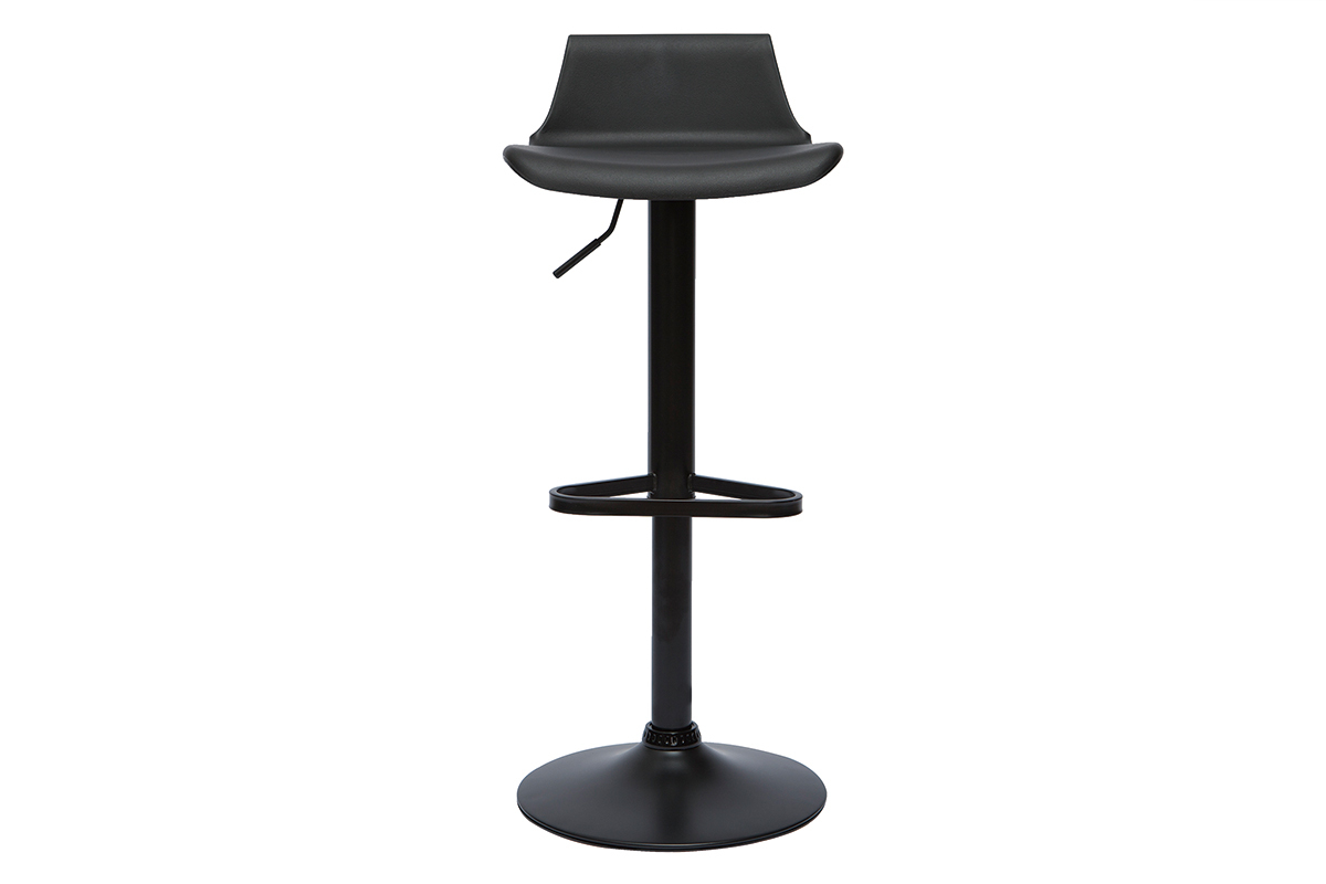 2er-Set Design-Barhocker Schwarz KRONOS