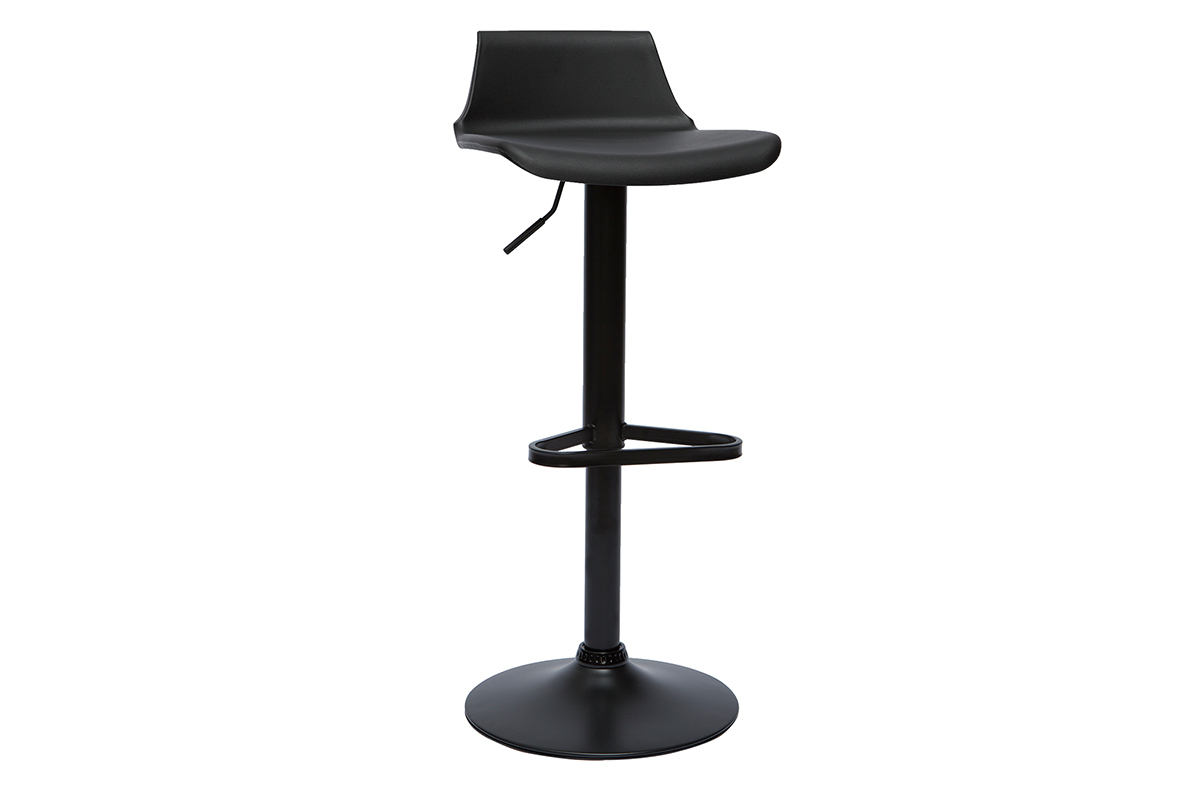 2er-Set Design-Barhocker Schwarz KRONOS