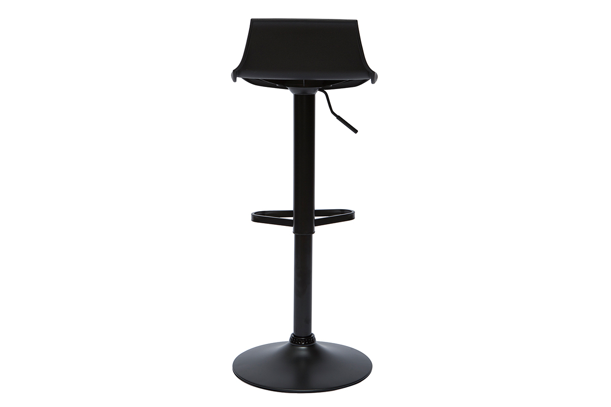 2er-Set Design-Barhocker Schwarz KRONOS