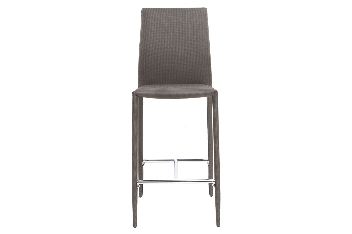 2er-Set Design-Barhocker/Sthle Taupe TALOS