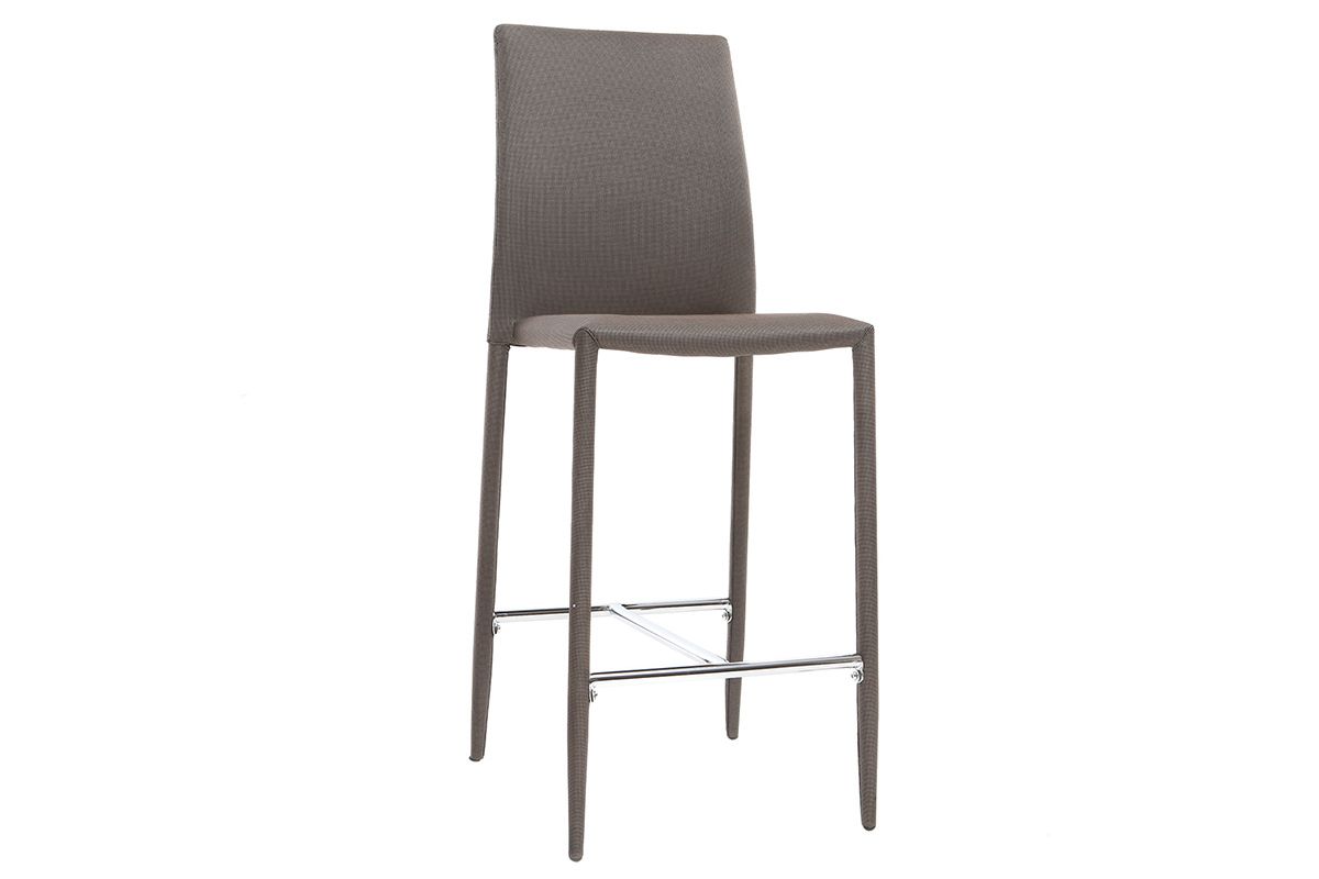 2er-Set Design-Barhocker/Sthle Taupe TALOS