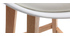 2er-Set Design-Barhocker Weiß und Holz 65 cm PAULINE