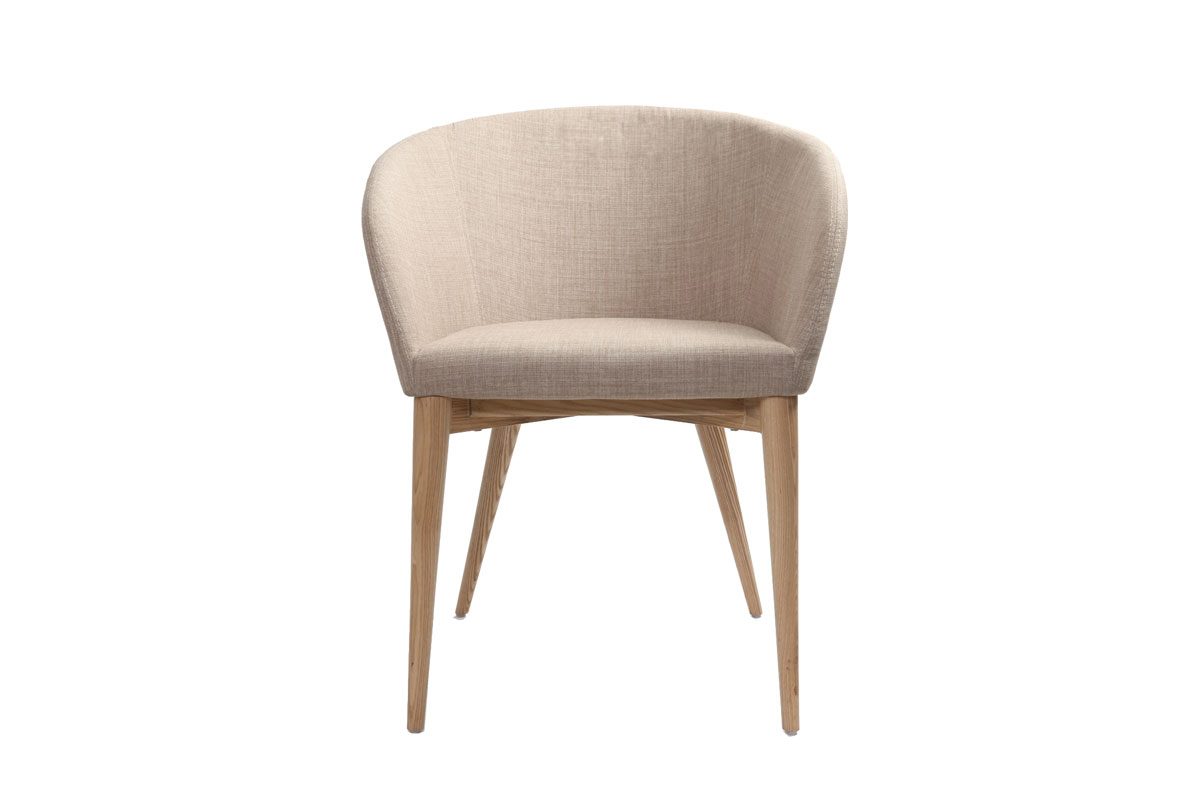 2er-Set Design-Sessel Beige DALIA