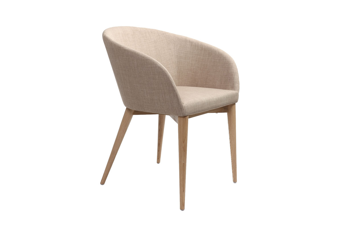 2er-Set Design-Sessel Beige DALIA