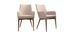 2er-Set Design-Sessel Polyester Beige SHANA
