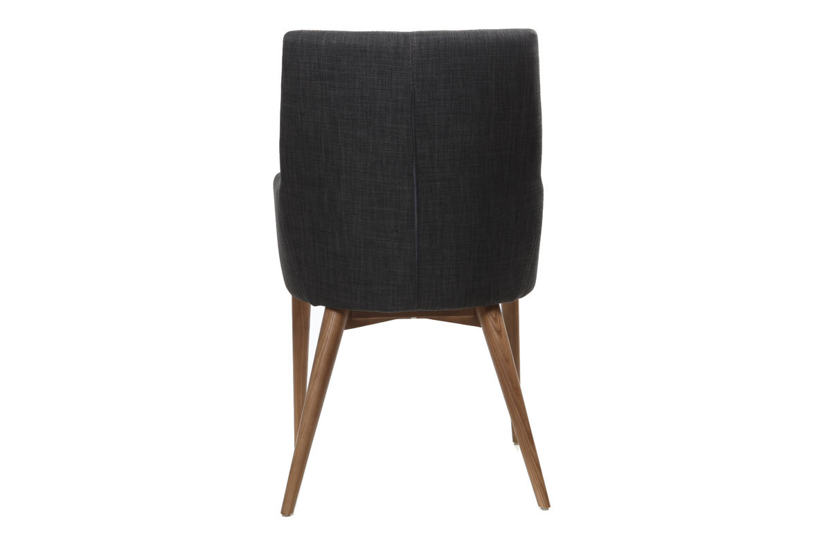 2er-Set Design-Sessel Polyester Grau Anthrazit SHANA