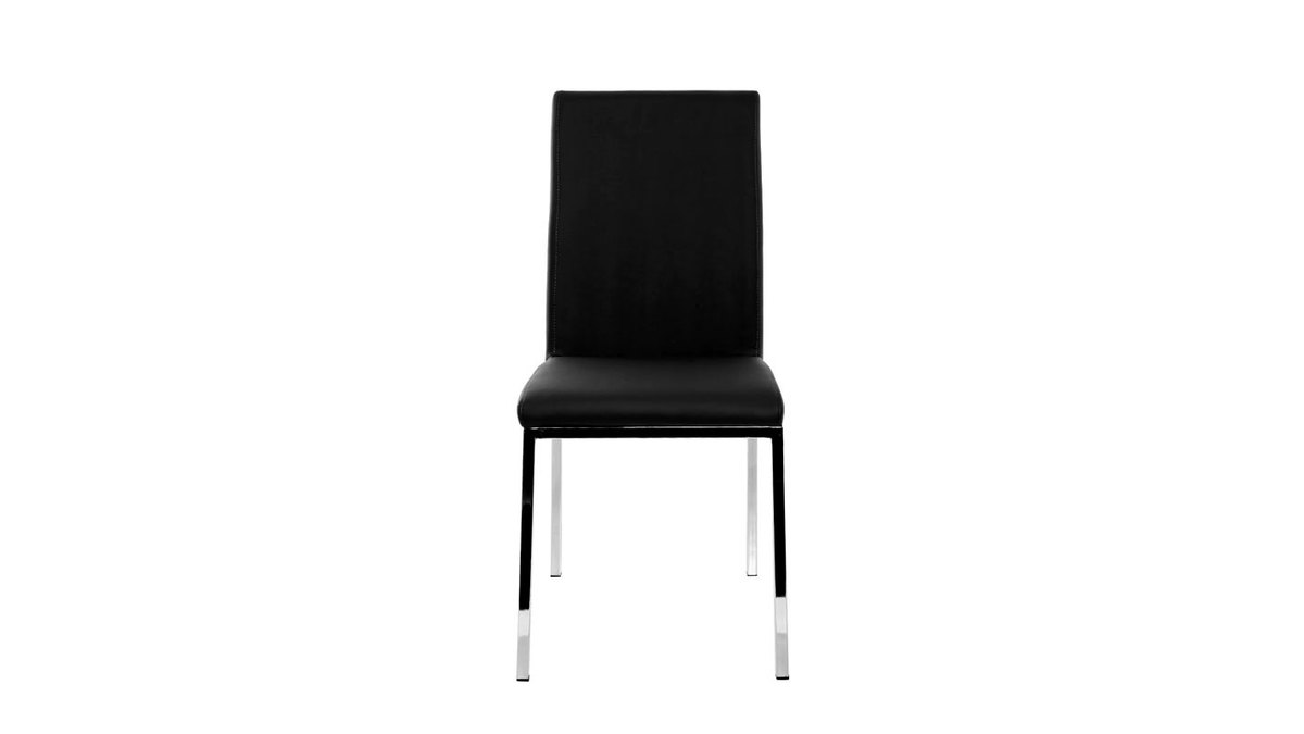 2er-Set Design-Stühle Polyurethan Schwarz SIMEA