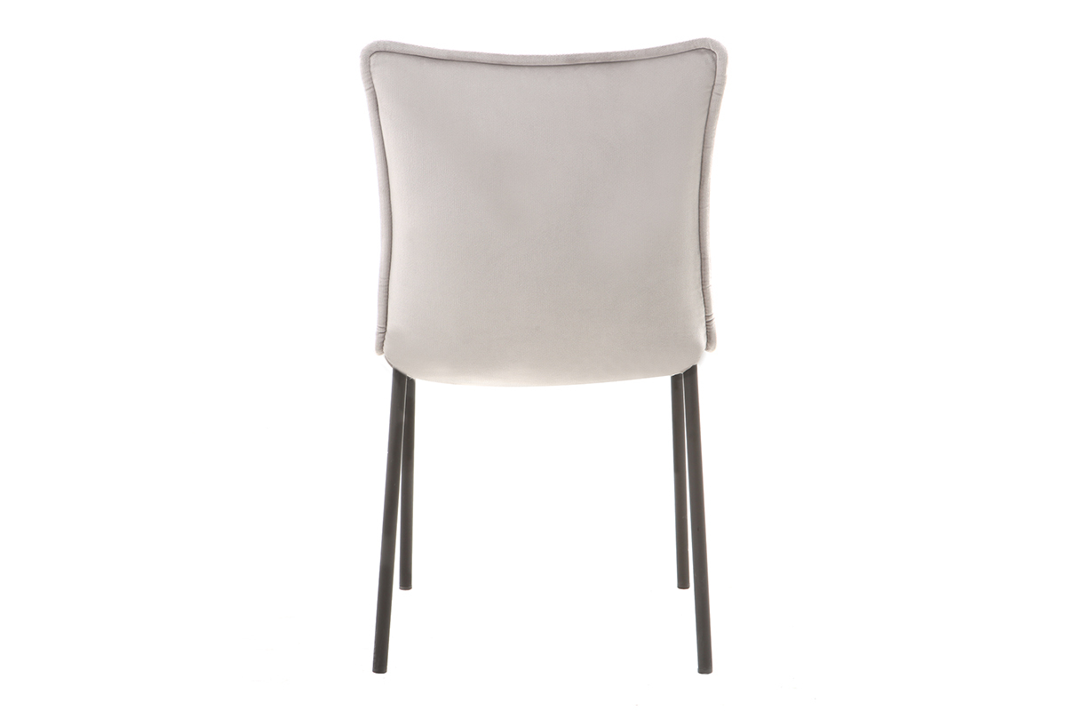 2er-Set Design-Sthle Samt Grau SOLACE