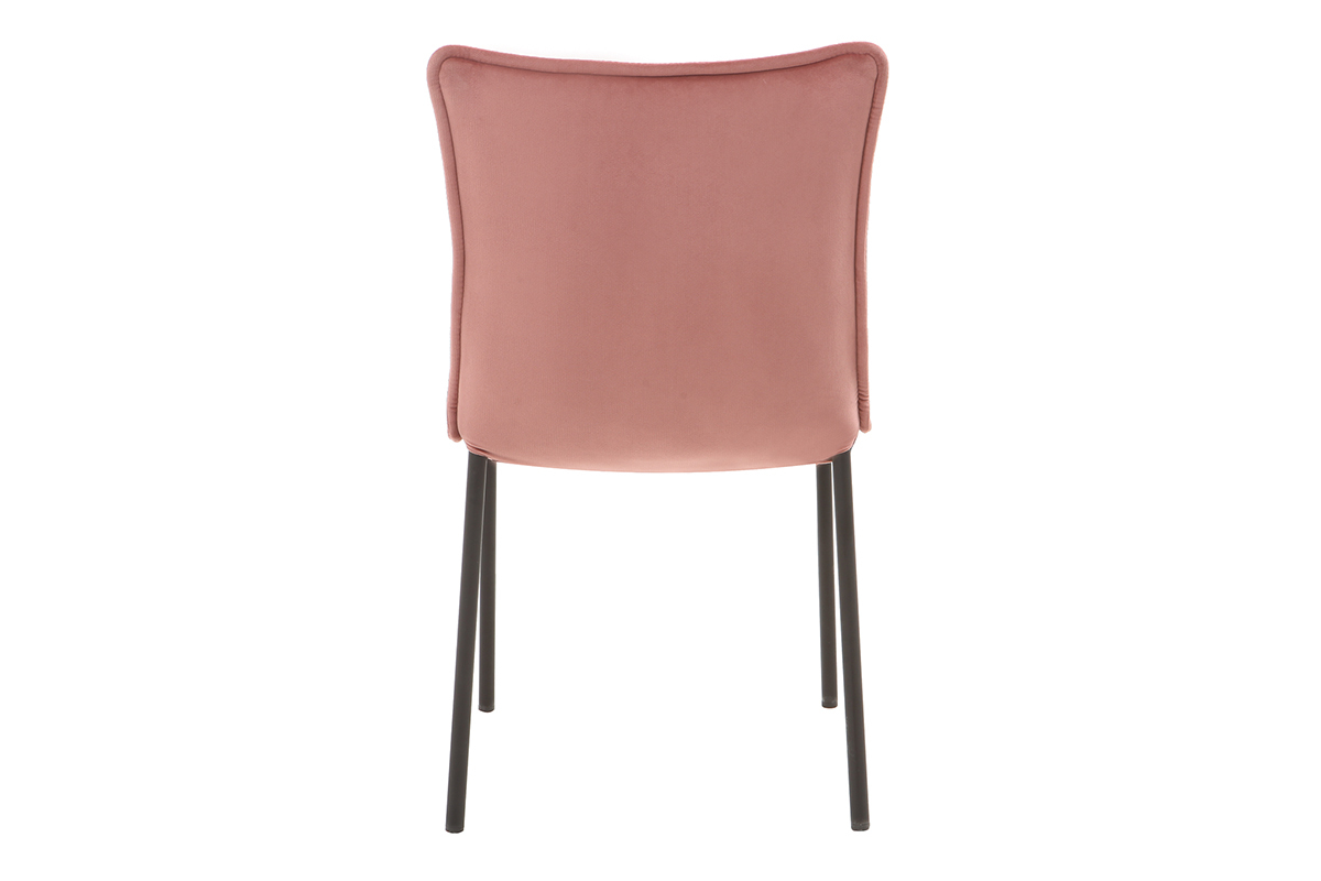 2er-Set Design-Sthle Samt Rosa SOLACE